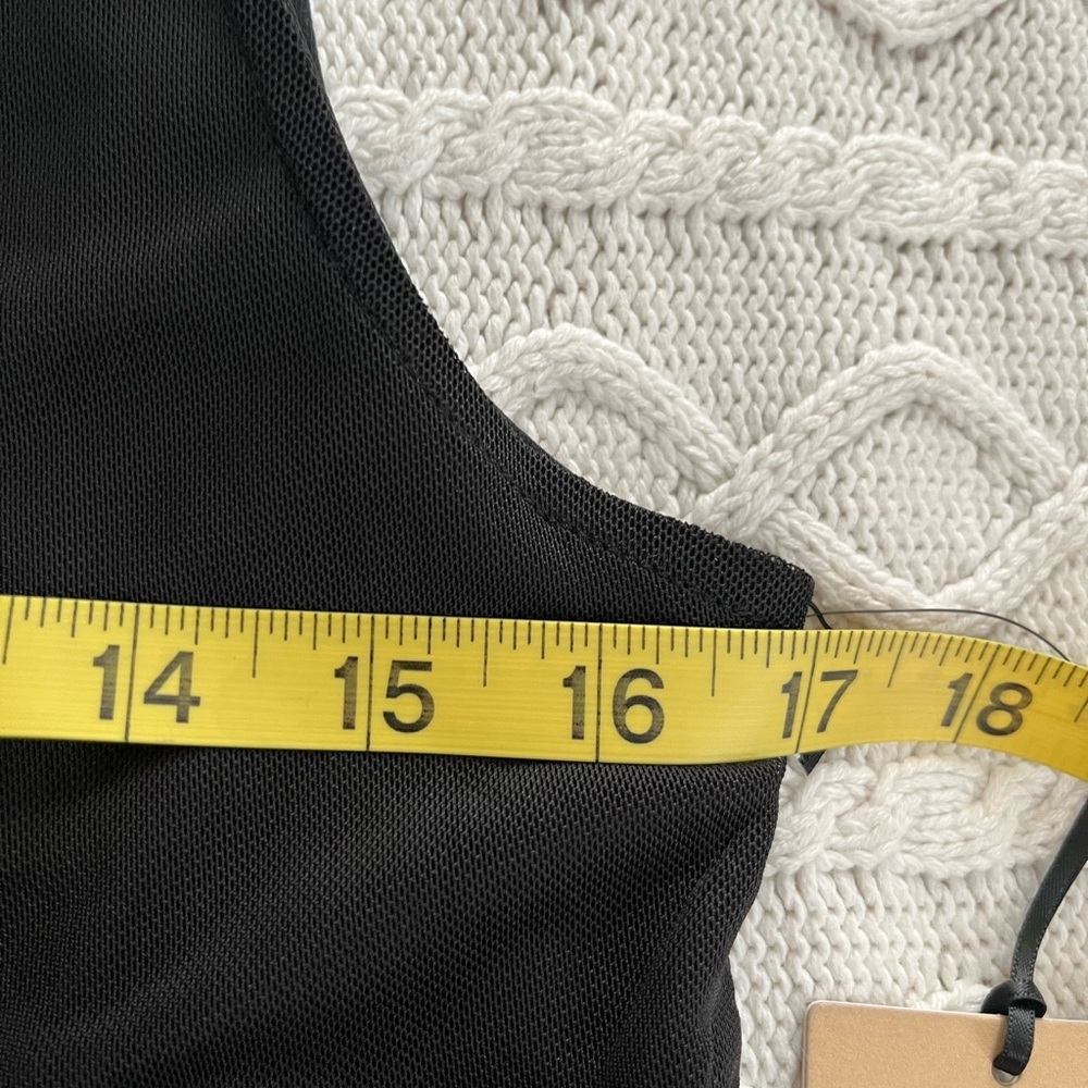 Halogen Rich Black Sleeveless Lined Drop Neckline Blouse Women’s Size Small - Picture 13 of 14